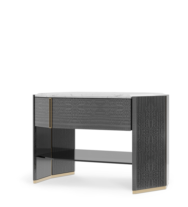Modern Wide Nightstand